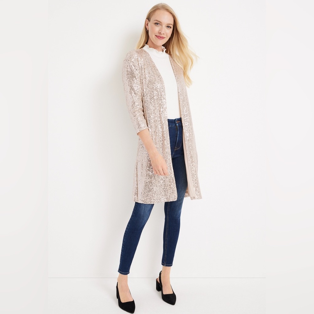 BEAUTIFUL long cardigan with REAL sequins